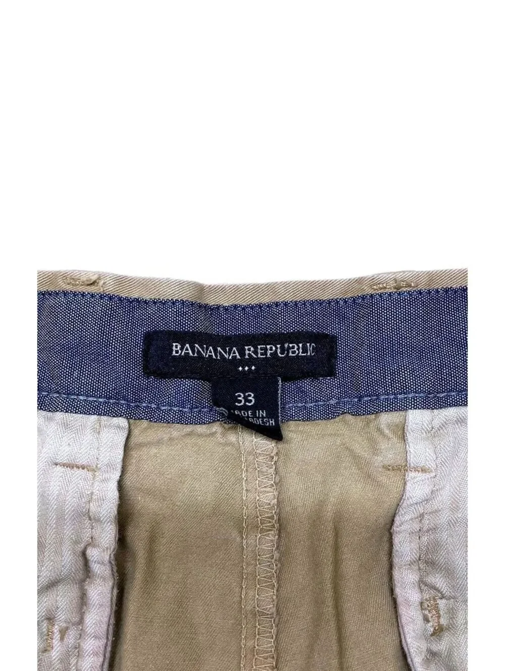 Banana Republic Khaki Cotton Shorts Size 33